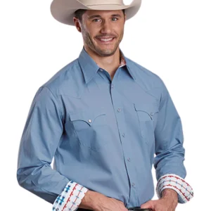Chemise Western 2924 Chambray Blue - Homme