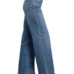 Jeans Western Stella Mid-Rise Wide Leg Med Wash - Femme