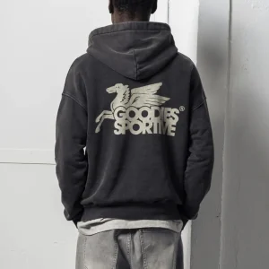 Vintage Black Pegasus Hoodie