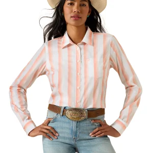 Chemise Kirby Stretch Peach Amber Stripe -  Femme