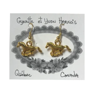 Boucles d'oreilles cheval pendant