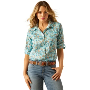 Chemise western VentTek Blue Paisley - Femme