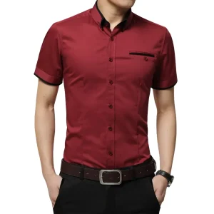 Chemise d'été à manches courtes homme