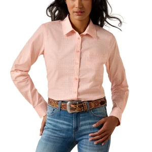 Chemise Western Team Kirby Tropical Peach Geo - Femme