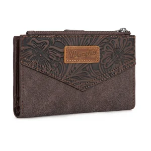 Portefeuille Floral Tooled Bi-Fold