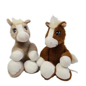 Peluche poney assis