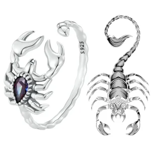 Bague Argent 925 Scorpion Diamant