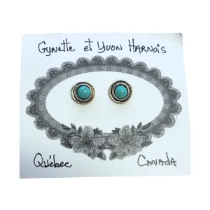 Boucles d'oreilles pierre turquoise