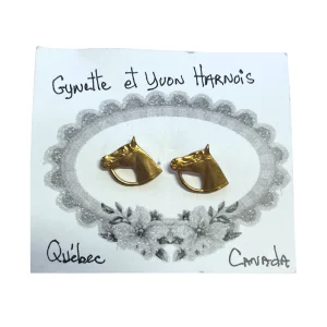 Boucles d'oreilles cheval avec bride