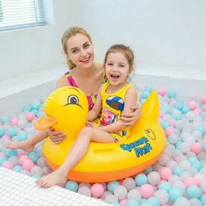 Bouée gonflable pour bébé canard jaune