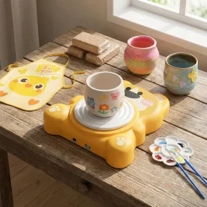 Ensemble Roue Poterie Pour Enfants
