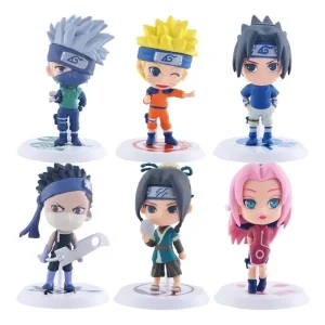 Lot de 6 Pièces Figurines de Collection Naruto