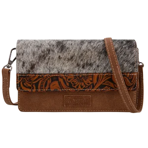 Portefeuille à bandoulière Hair-On Cowhide