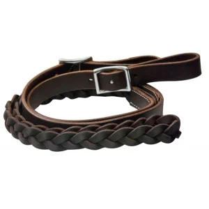 Rêne de Roping tressée en cuir