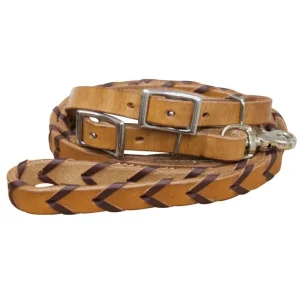 Rêne de roping tressé en cuir de 8 pieds