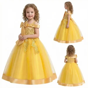 Robe de Princesse Brodée pour Fille