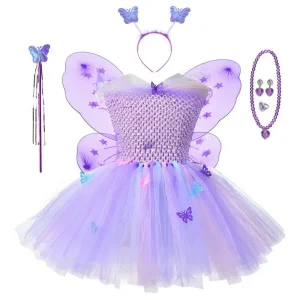 Robe Tutu Princesse Papillon violet