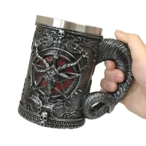 Tasse Bière Crâne Baphomet